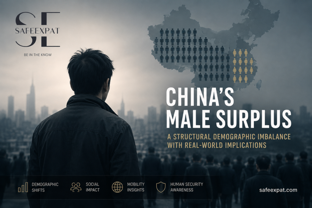 China male surplus and gender imbalance demographic analysis by SafeExpat